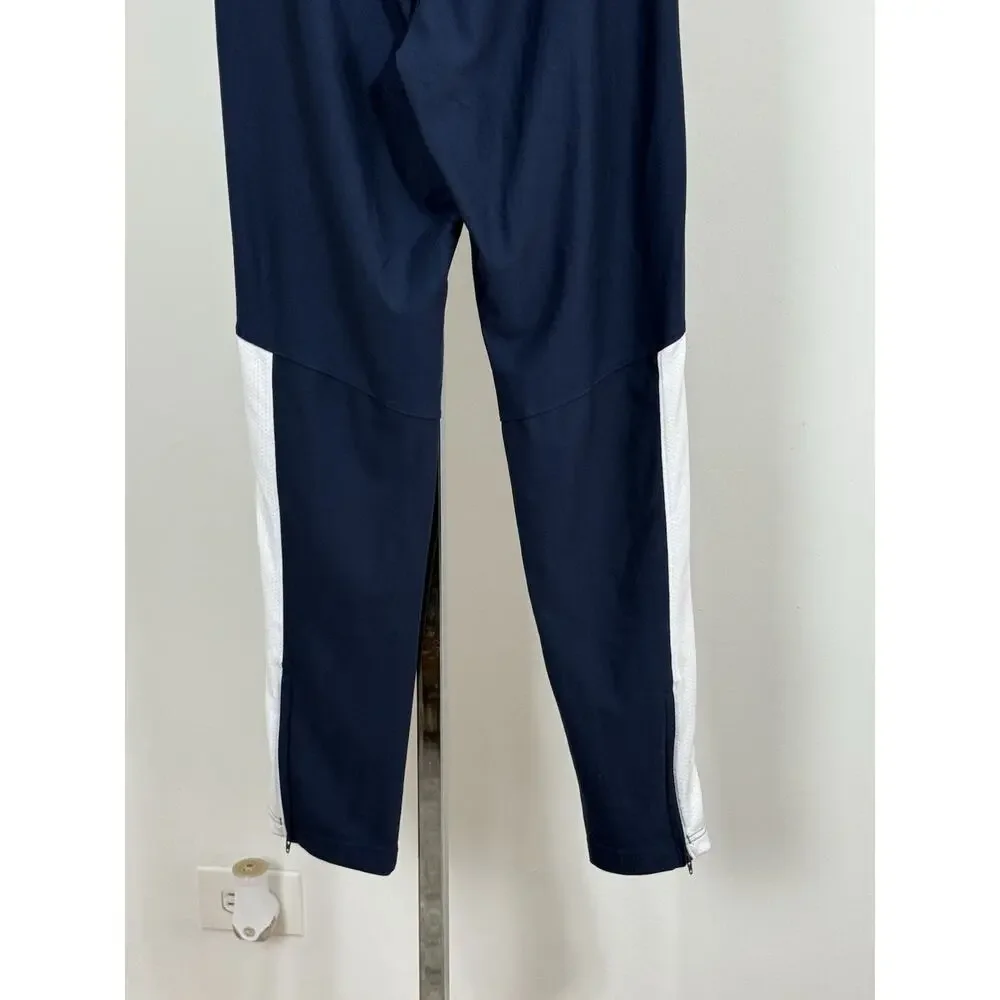 Under Armour Pants Mens Blue Fitted Tapered Athletic Track Mesh Zippers S NWT